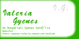 valeria gyenes business card